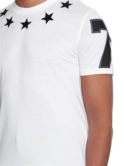 givenchy star shirt white|men's givenchy t shirt sale.